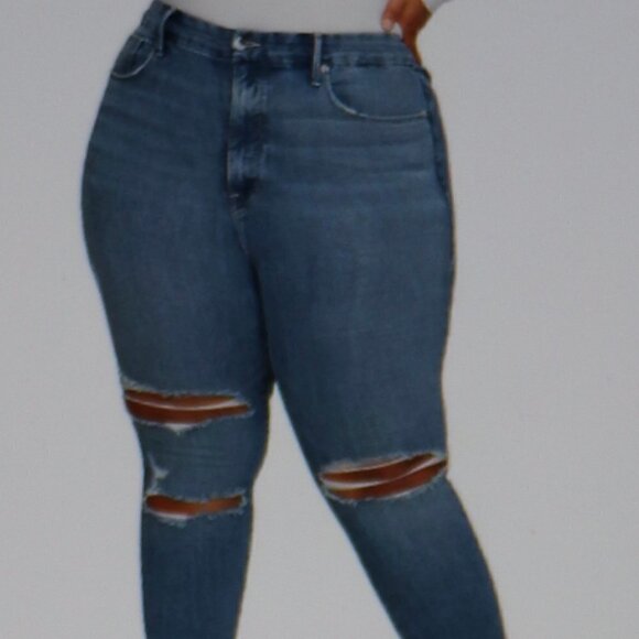 Good American GOOD LEGS CROP | BLUE617  /  Size 18 - Picture 3 of 8